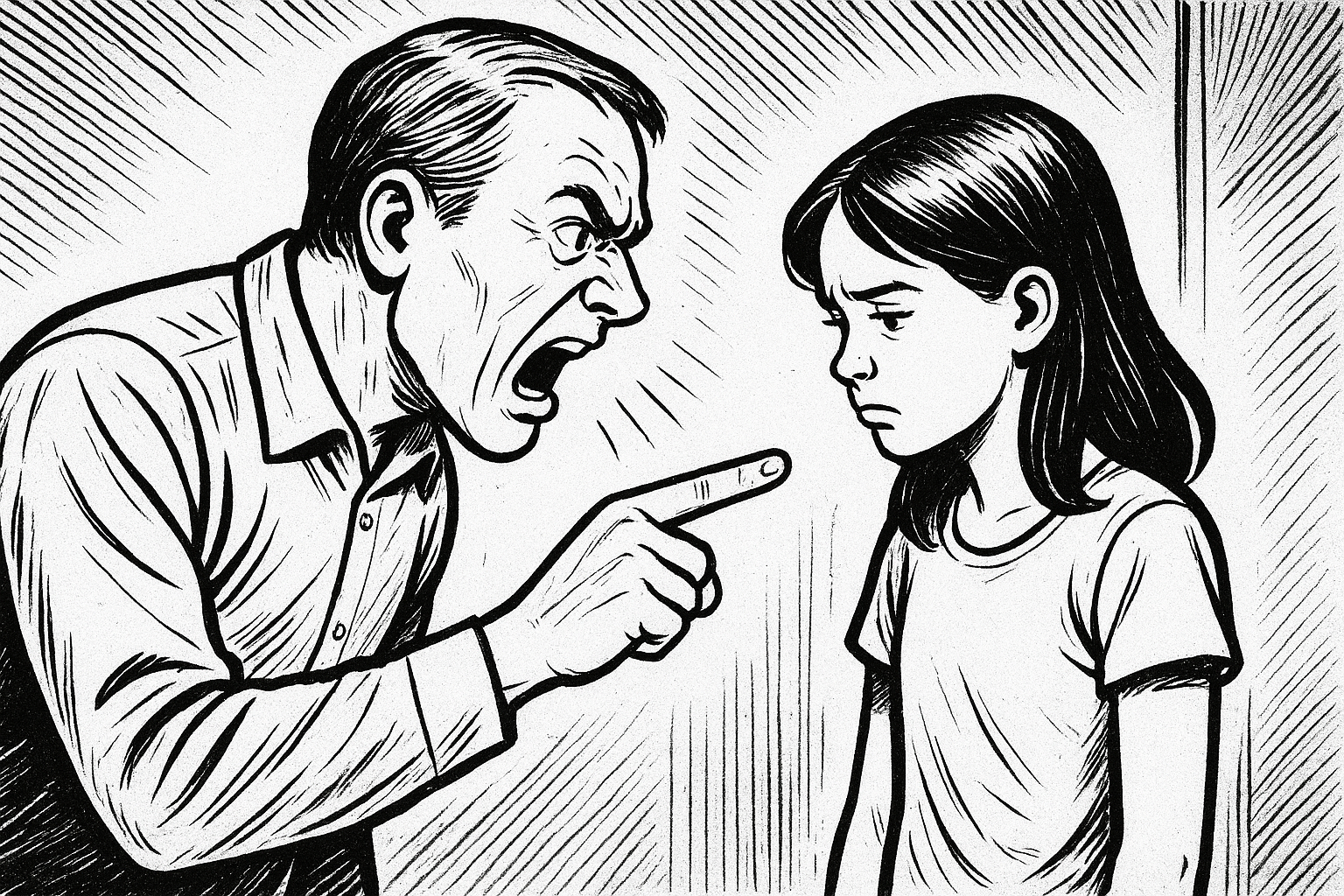 Padre urla alla figlia